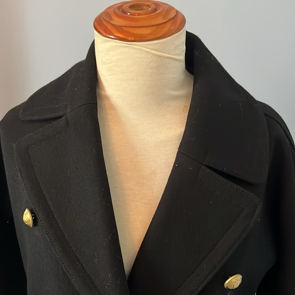 J. Crew Cropped double-breasted peacoat / 6 / BLACK - Picture 2 of 9